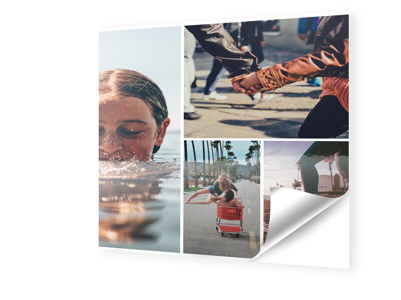 Image of Fotocollage auf Klebefolie im Format 70 x 70 cm quadratisch im Format 70 x 70 cm