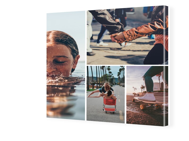 Image of Fotocollage auf Leinwand im Format 60 x 60 cm quadratisch im Format 60 x 60 cm