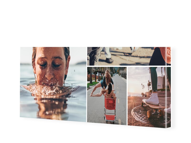 Image of Fotocollage auf Leinwand im Format 50 x 25 cm als Panorama im Format 50 x 25 cm