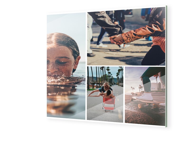 Image of Fotocollage auf Echtglas im Format 20 x 20 cm quadratisch im Format 20 x 20 cm
