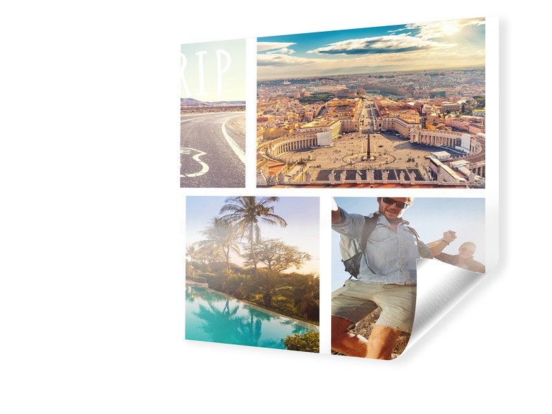 Image of Fotocollage auf PVC-Plane im Format 130 x 130 cm quadratisch im Format 130 x 130 cm
