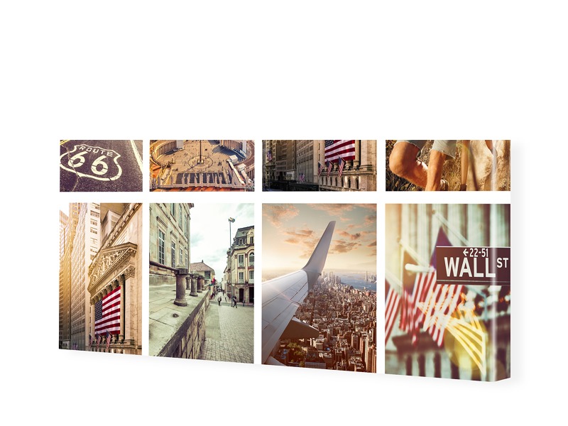 Image of Fotocollage auf Leinwand im Format 70 x 35 cm als Panorama im Format 70 x 35 cm
