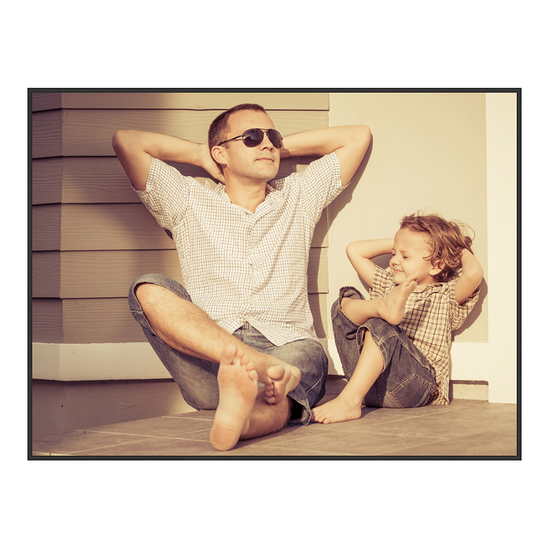 Foto en placa forex con Marco Artbox en negro mate en formato 112 x 63 cm