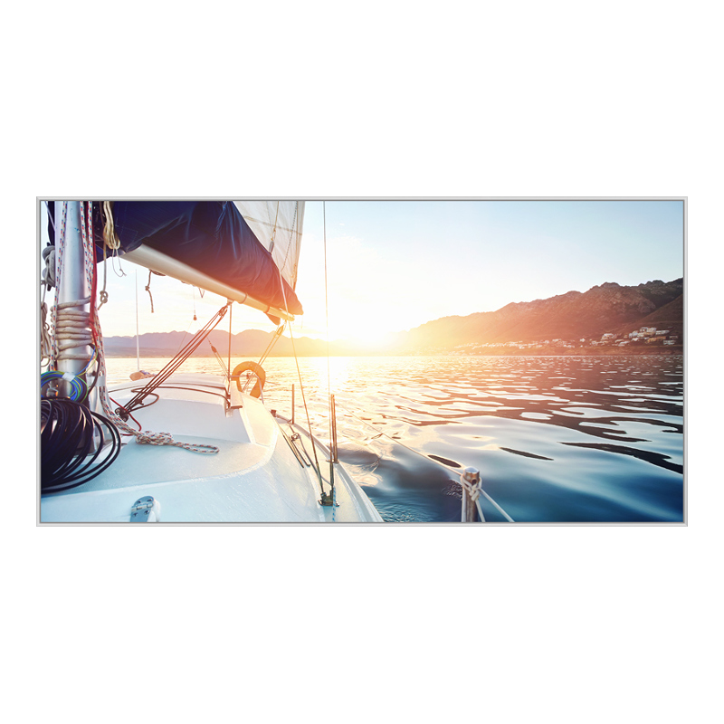 Foto sobre vidrio templado con Marco Artbox en blanco como panorámica en formato 120 x 40 cm