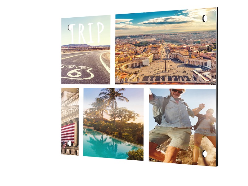 Image of Fotocollage auf Alu Dibond im Format 10 x 10 cm quadratisch im Format 10 x 10 cm