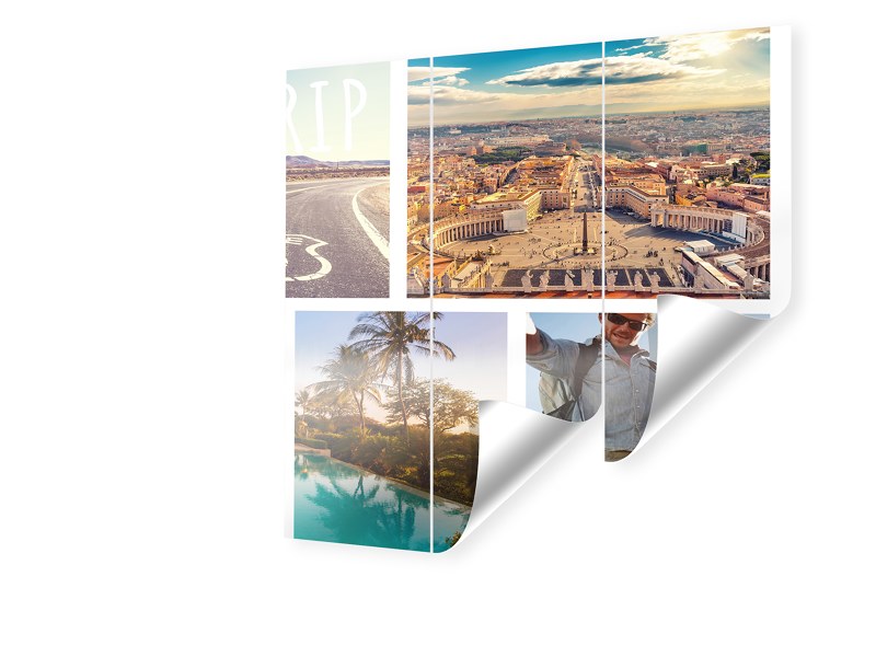 Image of Fotocollage auf Fototapete im Format 50 x 50 cm quadratisch im Format 50 x 50 cm