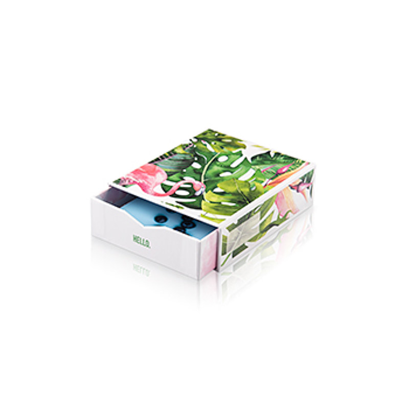Image of Bilderbox mit 50 Fotos 10x12 cm im Design "Flamingo"