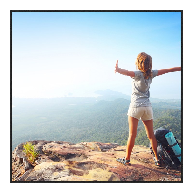 Foto en placa forex con Marco Artbox veteado en negro mate en formato 48 x 27 cm