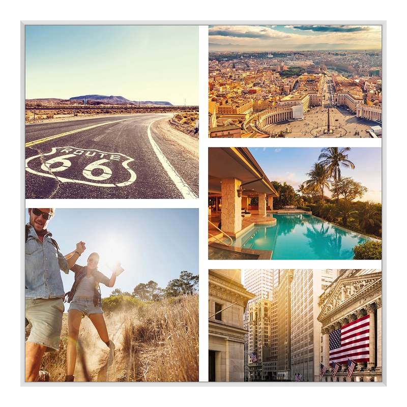 Collage de Fotos en forex en formato 30 x 20 cm con marco