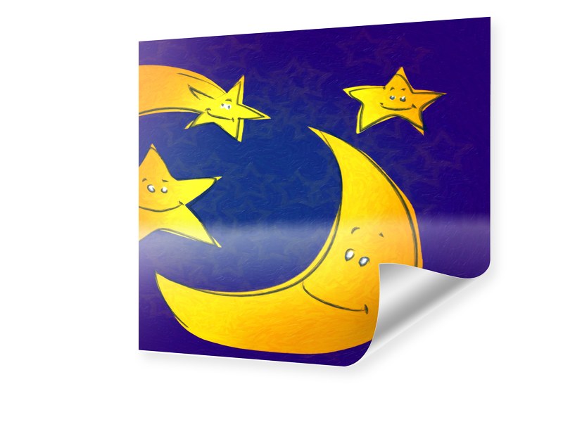 Kinderzimmerbild Mond Poster Quadratisch Im Format 100 X 100 Cm Moebel Suchmaschine Ladendirekt De