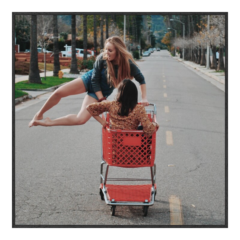 Foto en placa forex con Marco Artbox veteado en negro mate cuadrado en formato 40 x 40 cm