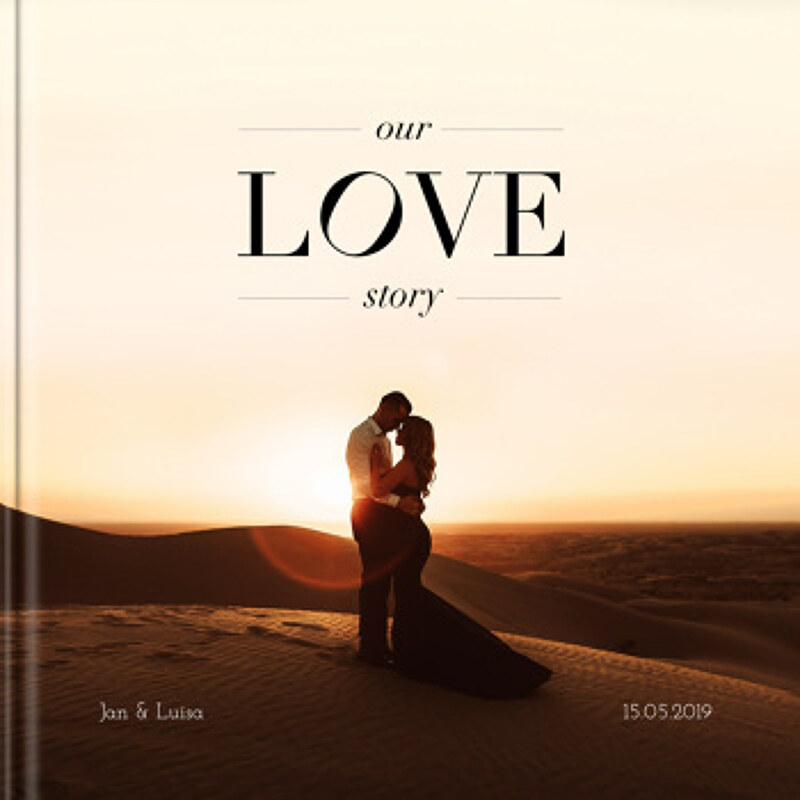 Libro de Fotos Premium Historia de amor en 20x20 cm