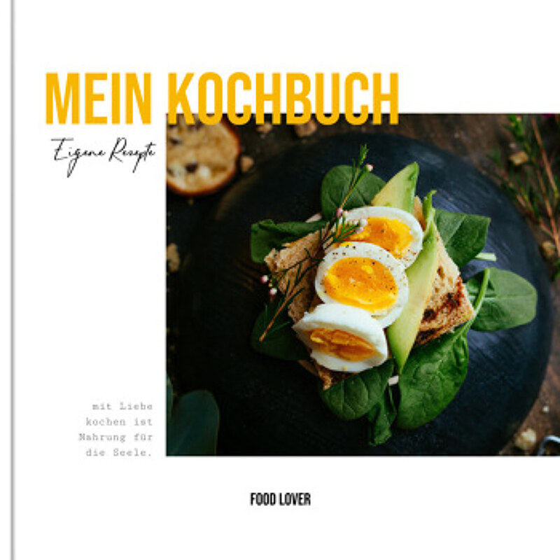 Image of Echtfotobuch "Mein Kochbuch" im Format 20x20 cm drucken lassen